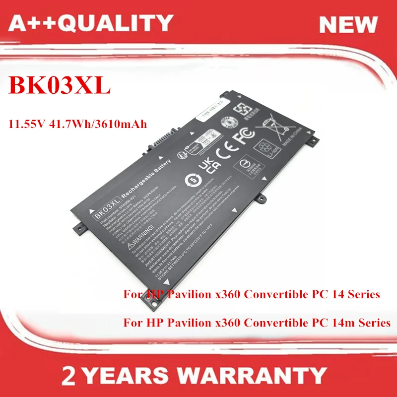 

New BK03XL BK03041XL Laptop Battery For HP Pavilion x360 Convertible PC 14 14m Series HSTNN-LB7S UB7G TPN-W125