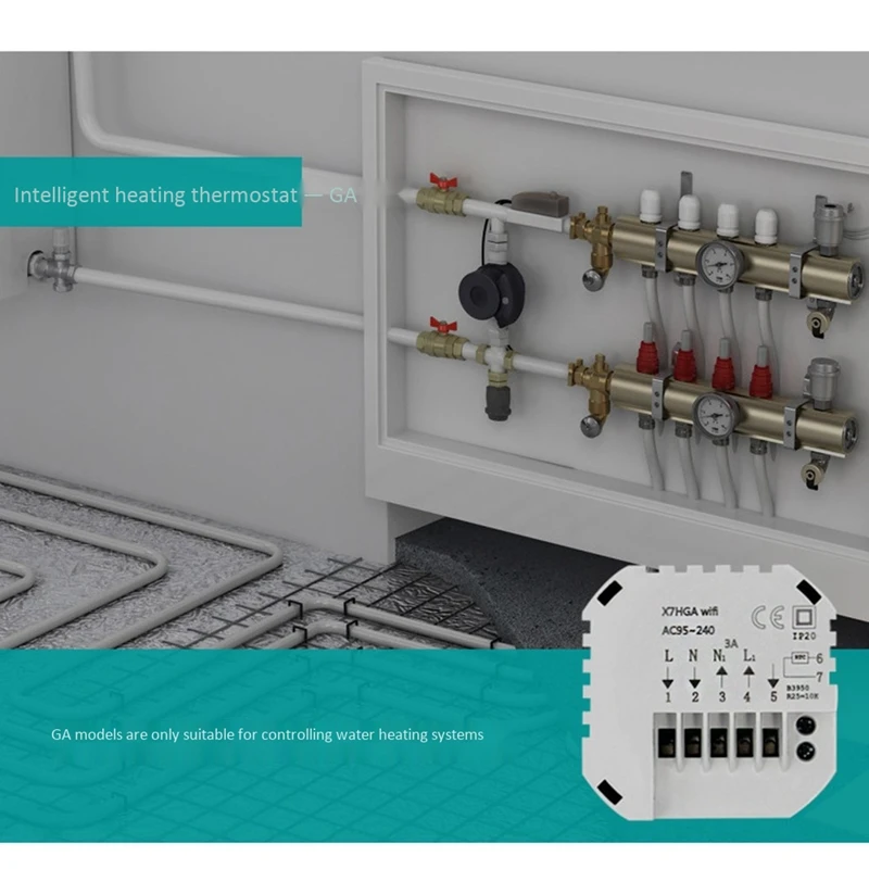 X7H Tuya Smart WiFi Termostato, Controlador de Temperatura, Display LCD, Termostato Inteligente, Compatível