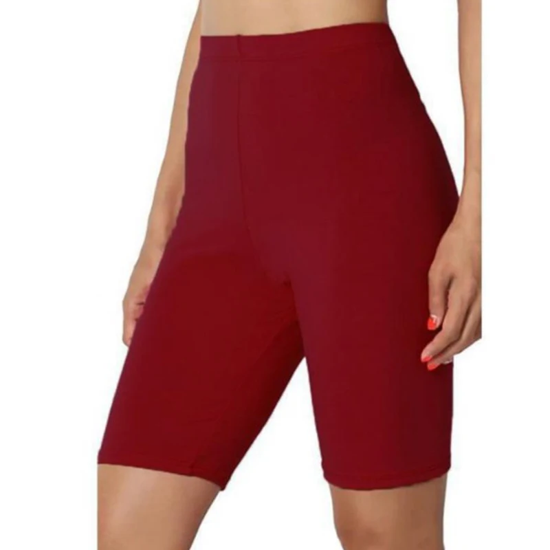 Pantaloni corti da fitness sottili da donna Pantaloncini estivi a vita alta da donna Pantaloncini da ciclismo da motociclista con fondo aderente Streetwear Abbigliamento femminile