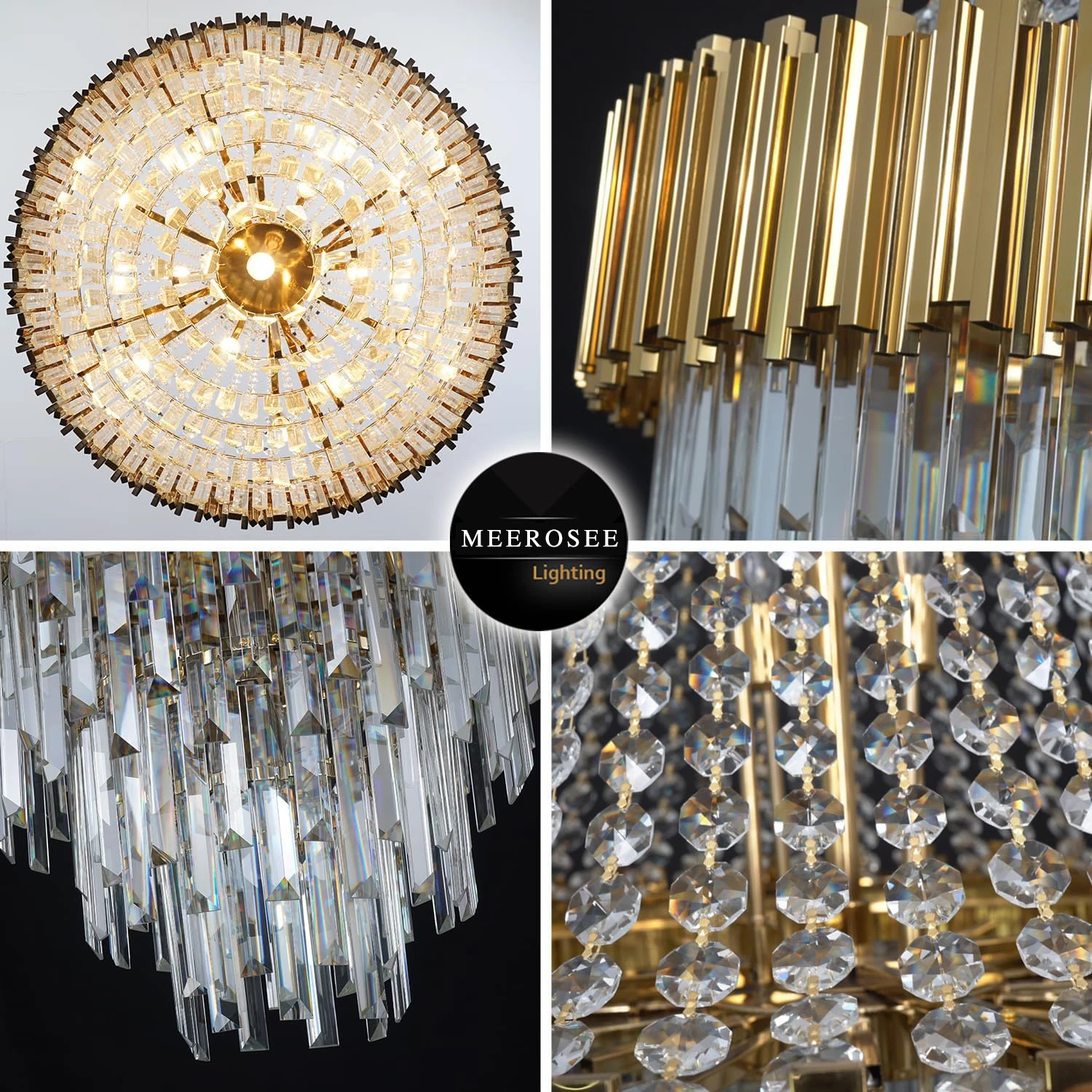 الحديثة الذهب كريستال أضواء الثريا لغرف الطعام الاطفال غرفة نوم بهو مدخل السقف معلقة قلادة تركيب المصابيح