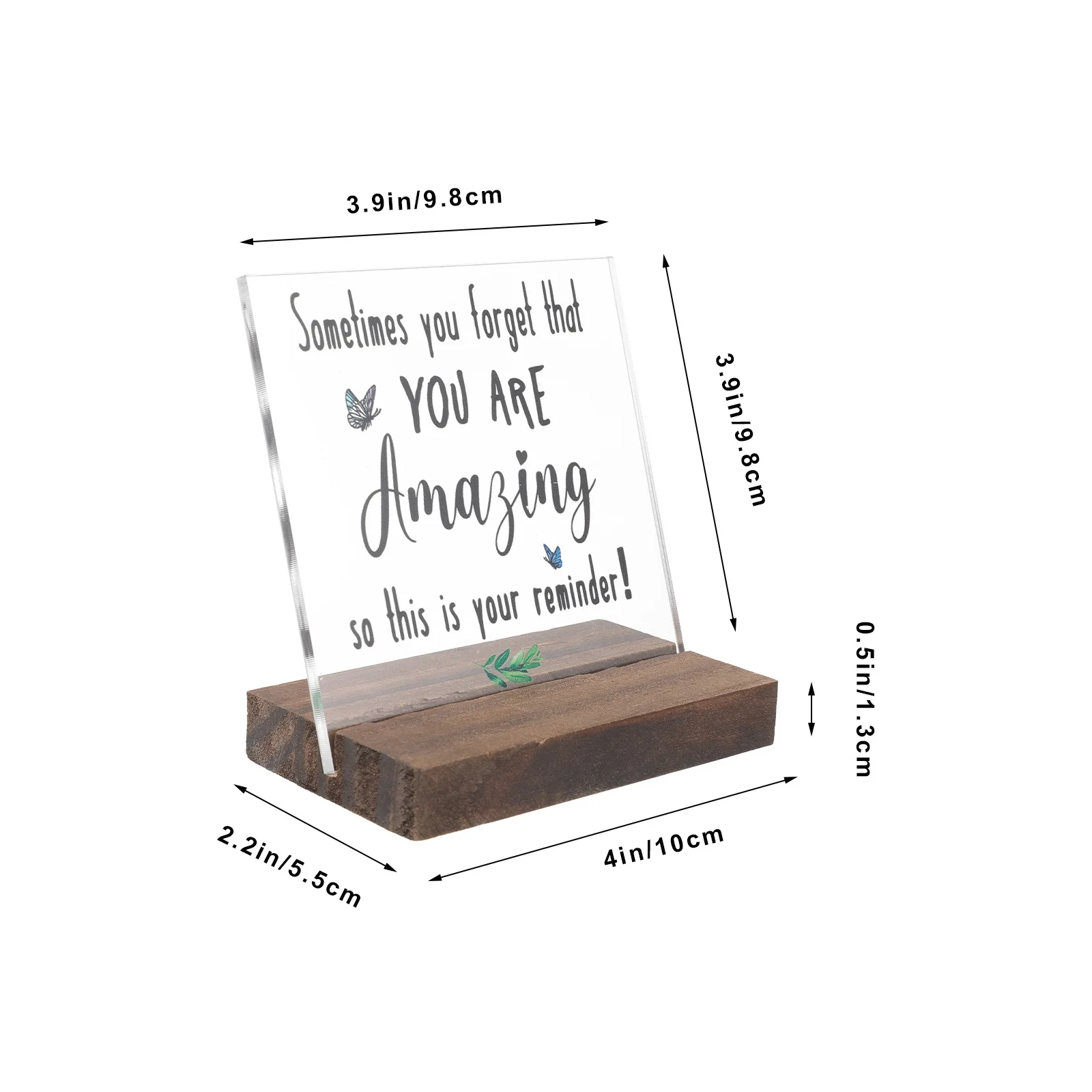 علامة مكتب تشجيع للنساء اقتباسات ملهمة من الأكريليك لتزيين طاولة المكتب لوحة تحفيزية مع حامل ديكور المكتب #2