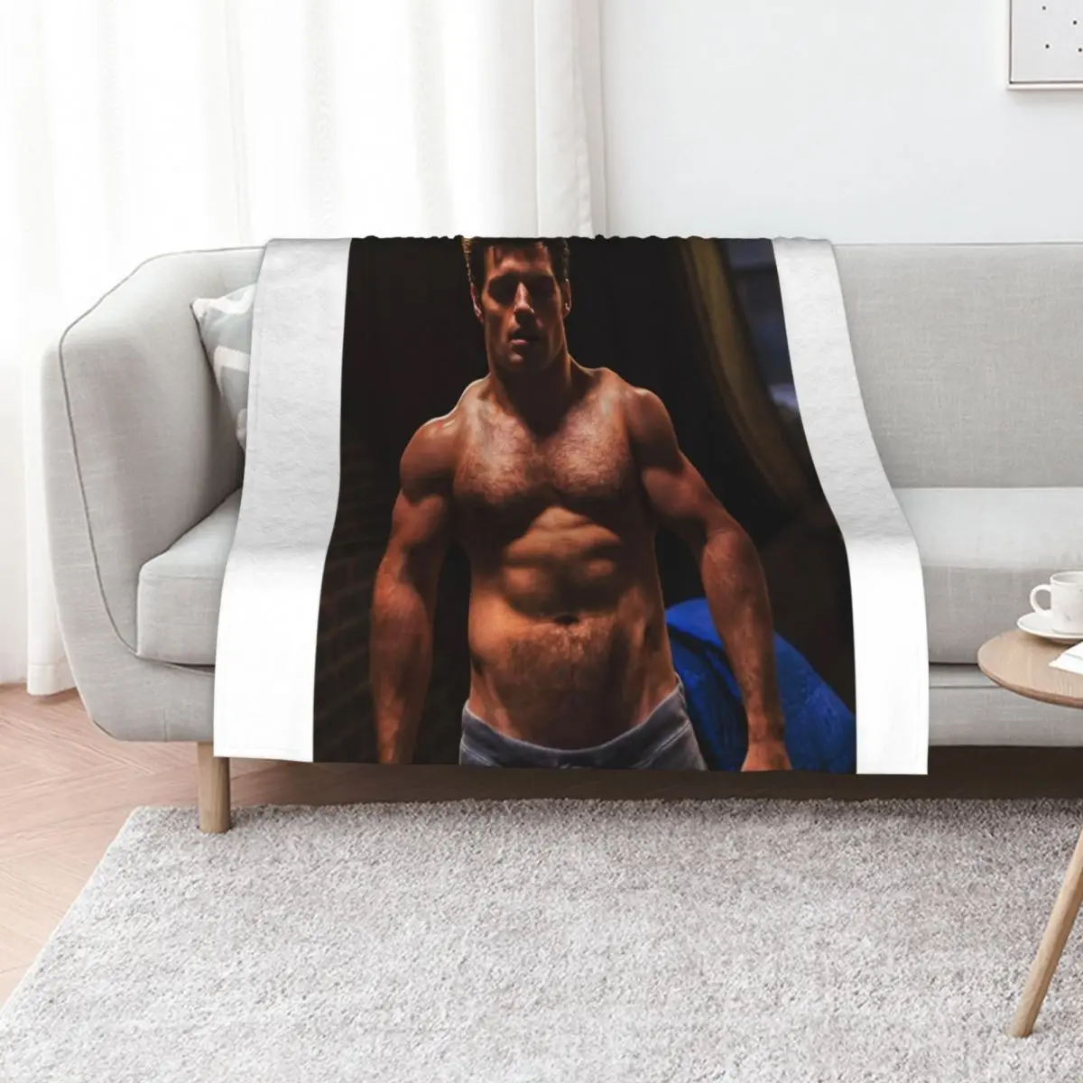 henry cavill Throw Blanket Warm Comfortable Blanket Gift for Parents Friends