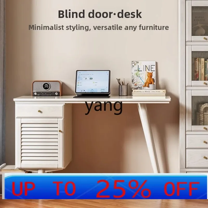 

LH learning computer desk study office solid wood bookcase bookshelf integrated home writing desk white
