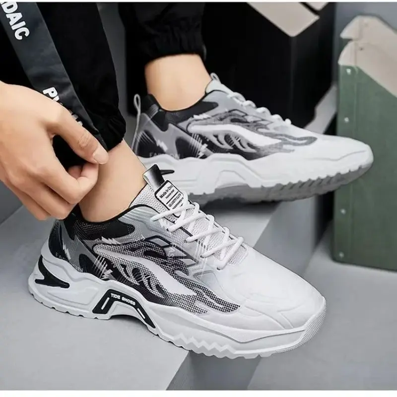 

Men's Versatile Thick-Soled Casual Running Shoes Spring/Summer 2025 Breathable Mesh Sports Trendy Teenagers Footwear