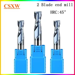 HRC45 2 Fluit frees 1.5mm 1 ~ 12mm 1 ~ 20mm 6mm 8mm 12mm 50L 60L 75L 80L 100L CNC carbide metalen router bit frees metalen