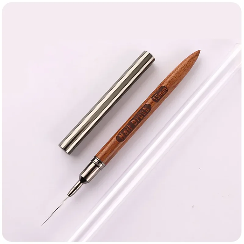 5pcs/set Round Wood Handle Art Liner DIY Painting Brush Drawing Lines Stripe Flower Painting Pen Nail Liner Brush Set with 5size