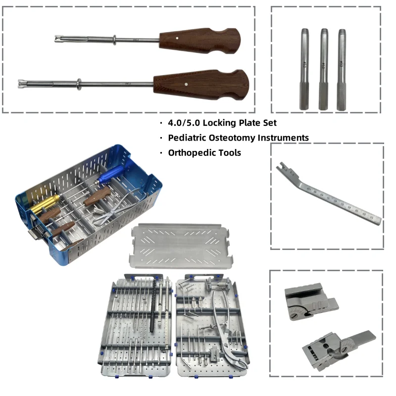 

4.0/5.0 Pediatric Osteotomy Locking Plate Orthopedic Instrument Set for Pet