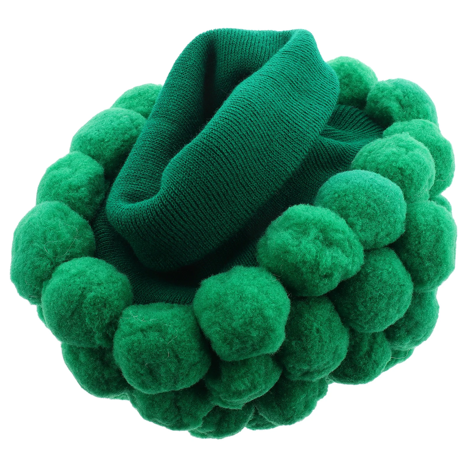 Chapéu de brócolis engraçado adorável malha traje vegetal com pom quente crochê boné para cosplay festa foto prop chapéus