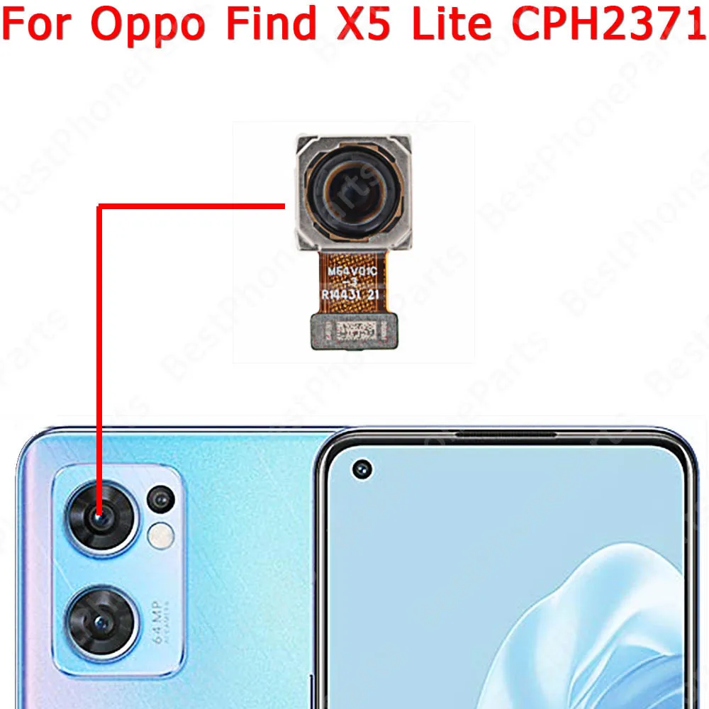 Front Big Back View Selfie Camera Module For OPPO X5 Pro Lite Facing Rear Camera Flex Cable Replacement Spare Parts