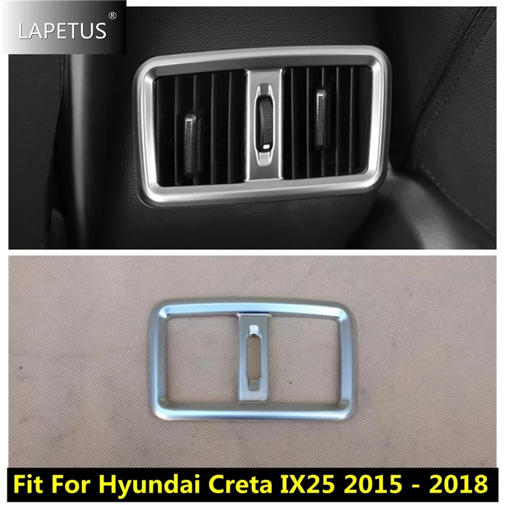 

Auto Accessories Rear Armrest Box Air Conditioning AC Outlet Vent Decor Cover Trim For Hyundai Creta IX25 2015 2016 2017 Matte