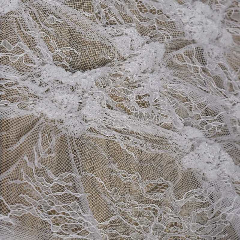 White Crinkled Sheer Lace Soft - Home Fashion Textiles recension och pris