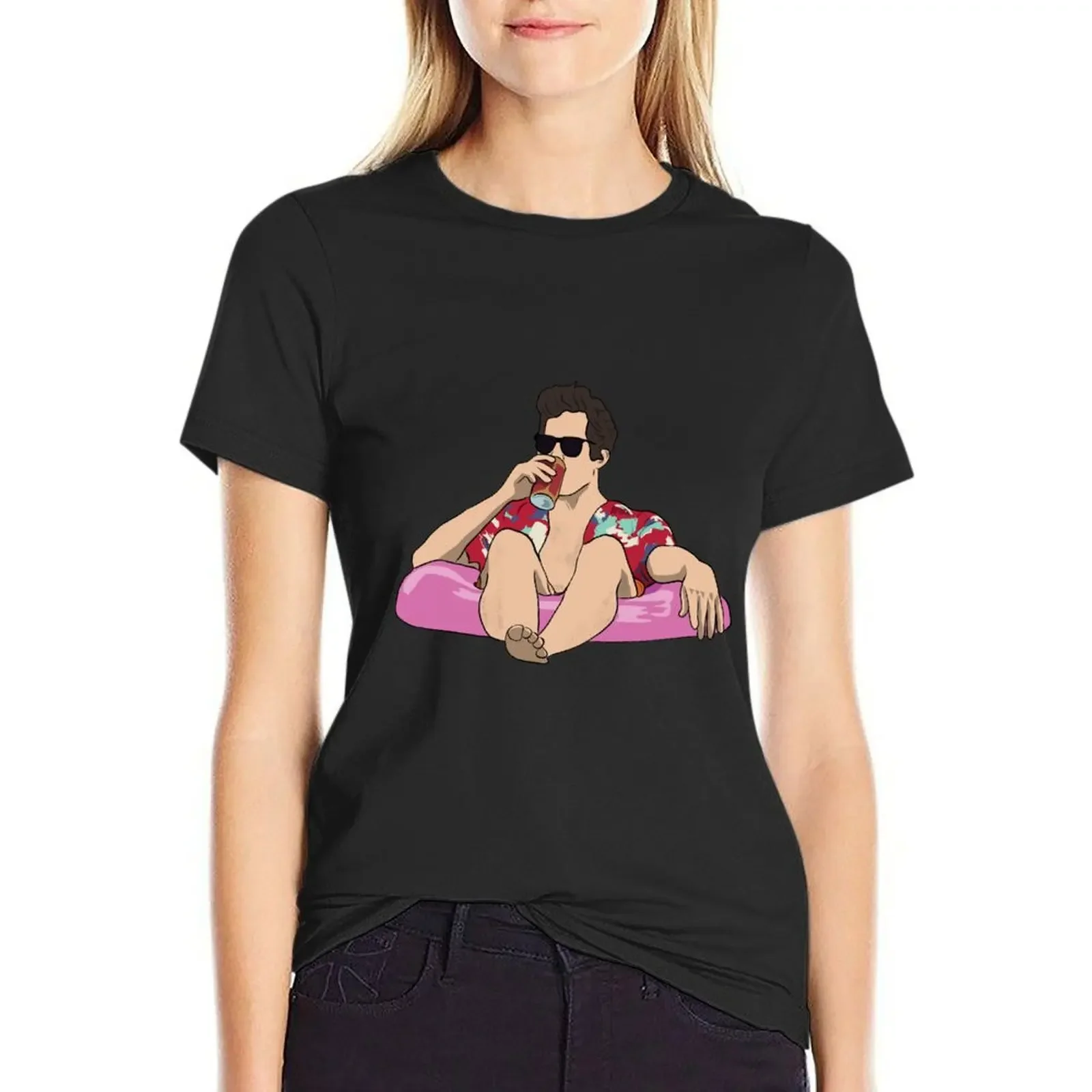 

Nyles Palm Springs T-Shirt Blouse summer tops anime summer clothes Summer Women's clothing