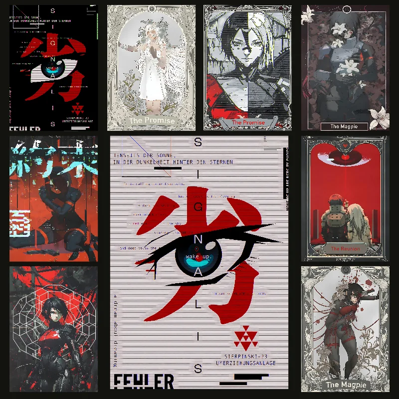 Signalis Survival Horror Indie Game  Poster Self-adhesive Art Waterproof Paper Sticker Coffee House Bar Room Wall Decor