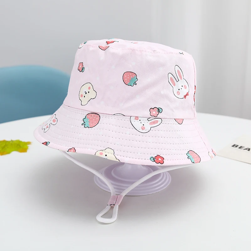 New Summer Panama Baby Girls Hats Cartoon Boys Fisherman Hat Baby Sun Hat Outdoor UV Bucket Hat Toddler Kids Panama Sun Cap