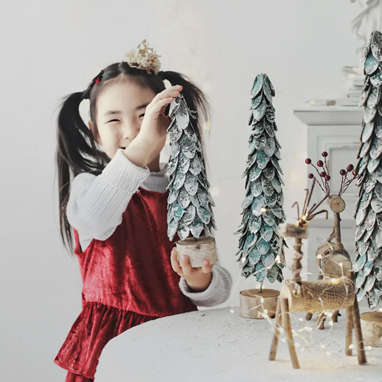 Christmas Tree Ins Elk Simulation Living Room Home Decoration Desktop Office Porch Room Christmas Decoration