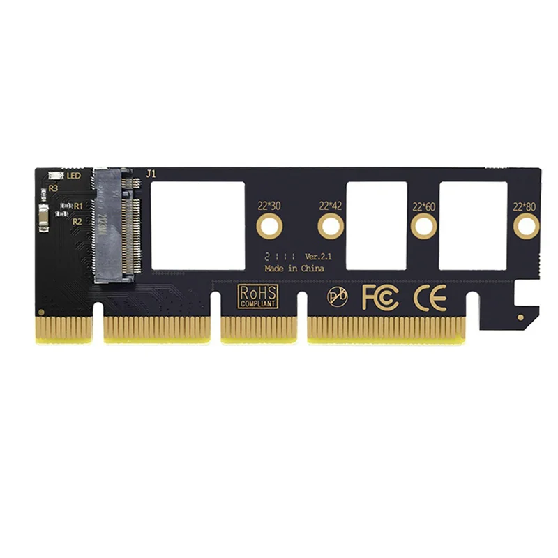 5X M.2 NVME SSD إلى Pcie 4.0 بطاقة محول 64Gbps M-Key Pcie4.0 X16 للكمبيوتر المكتبي PCI-E GEN4