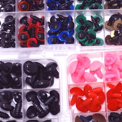 75/100/125pcs 1 Box DIY Craft Eyes Noses Sets Eyeball Doll Accessories Plastic Colorful Safety Eyes Noses For Doll Craft DIY