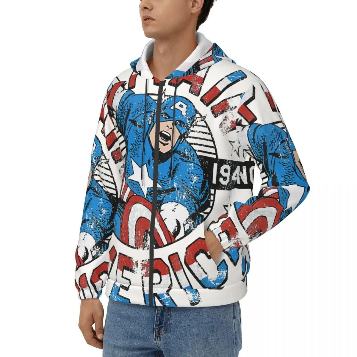 

Men Since 1941 Essential Hoodie Disney Captain America Film Clothes Funny Hoodies Original Clothing