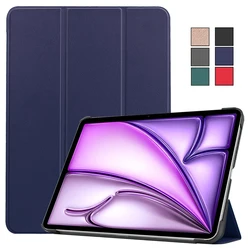 For Funda iPad Air 13 Case Trifold Magnetic Leather Stand Smart Cover For Coque iPad Air 13 inch 2024 Case Hard Cover Capa