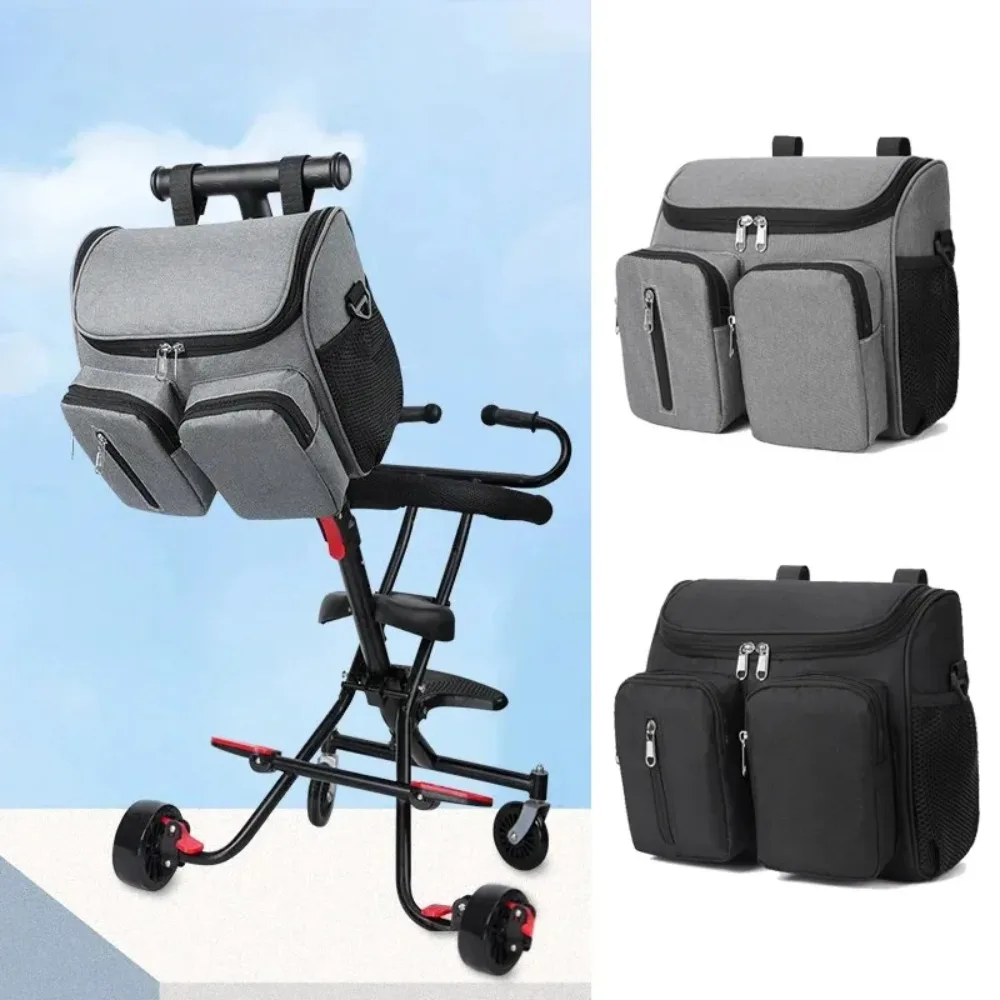 Waterproof Mommy Shoulder Bag Multi-Pocket Multifunctional Stroller Storage Hanging Bag Oxford Cloth Large Capacity view 3