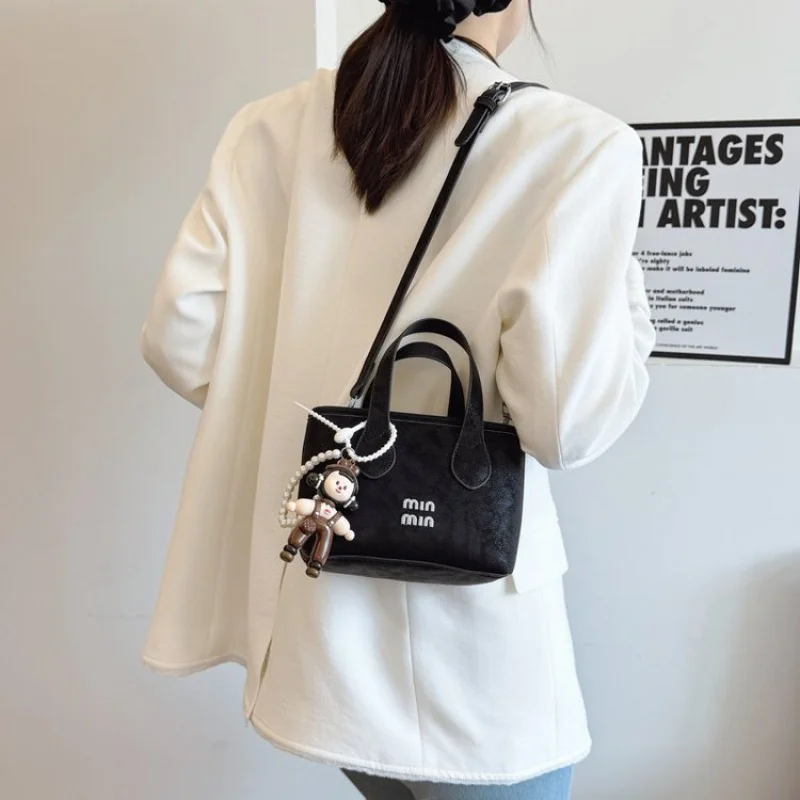 

women fashion satchel bag with tassel and lock medium pu leather handbag work office commute shoulder bag