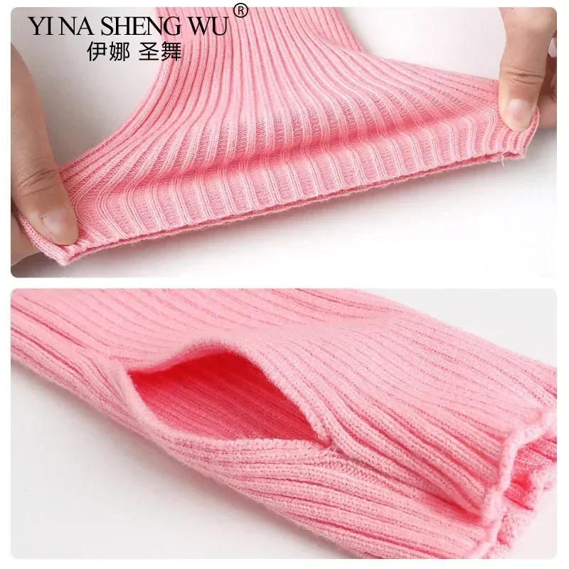 الفتيات النساء تخزين طويلة قصيرة طماق الدافئة الرقص محبوك تدفئة الساق المهنية الدافئة الباليه الجوارب لرقص الباليه