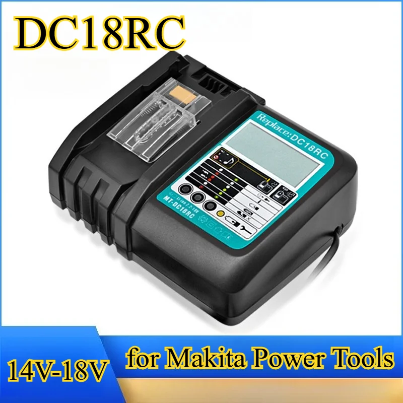 

2A/3A Fast Charger for Makita 14V-18V Li-ion Battery Compatible with DC18RA Single/Dual Port Charger for Makita Power Tools