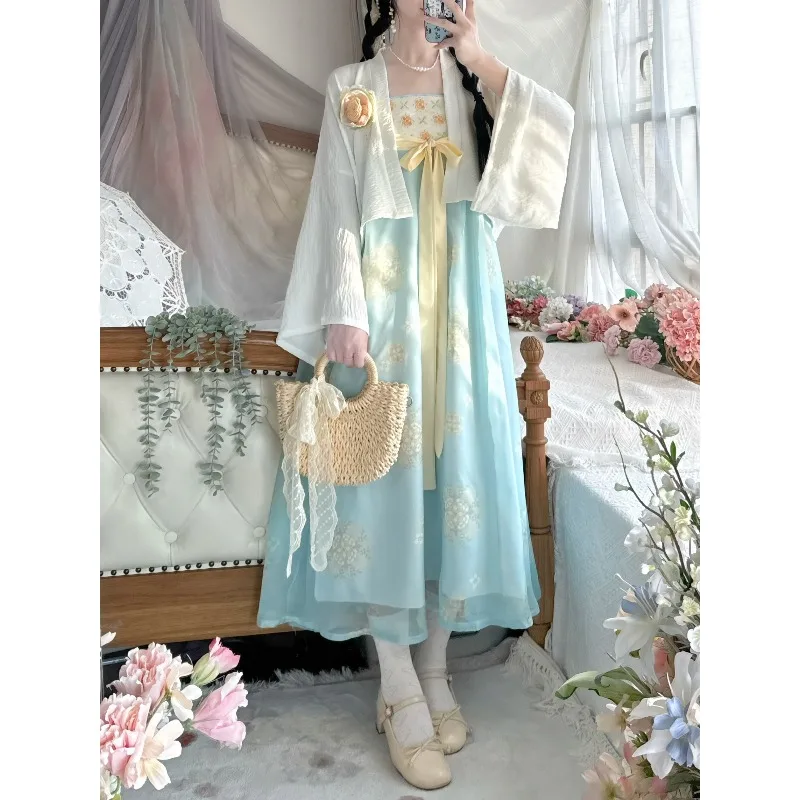 Tang made Han element Hanfu women's new suspender skirt 2026 national style suit women's chest-length