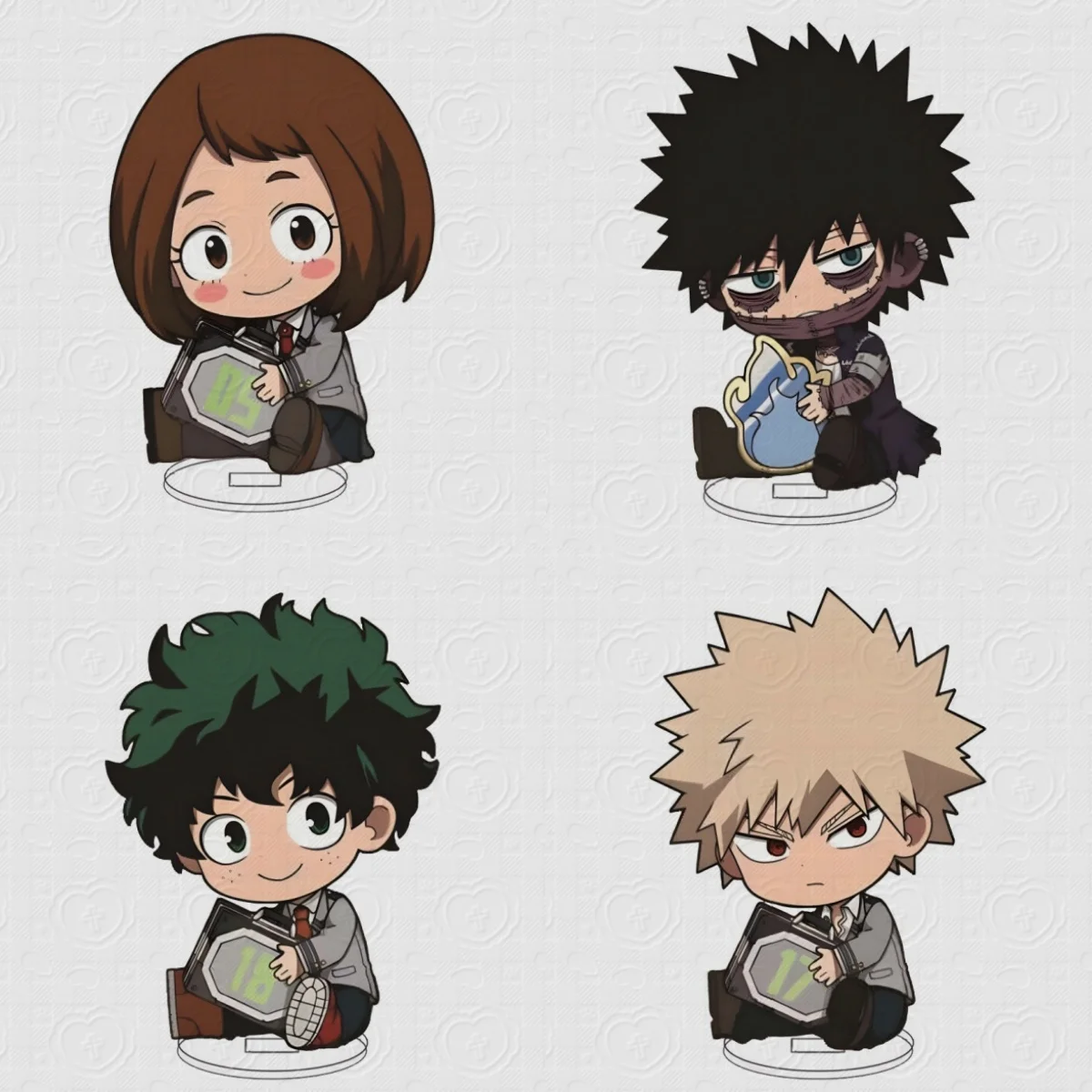 

Hot Anime My Hero Academia Acrylic Stand Model Figure Cosplay Plate Holder Topper Fans Christmas Desk Decor Plate Gift