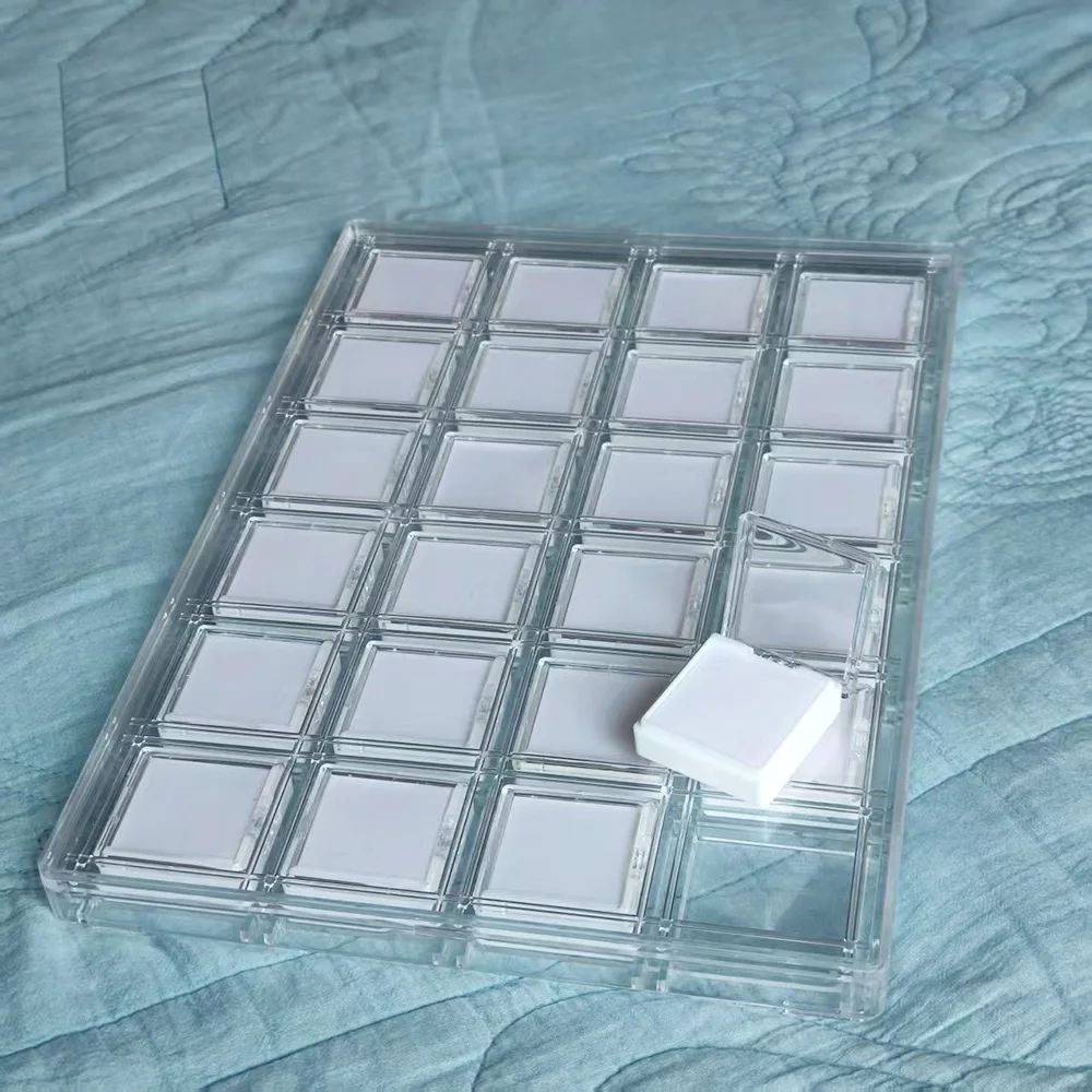 

Прозрачная коробка для хранения драгоценных камней, лоток для дисплея с бриллиантами, каменные подвески, упаковочный чехол, драгоценный камень, циркон, Joyeros Organizador de Joyas