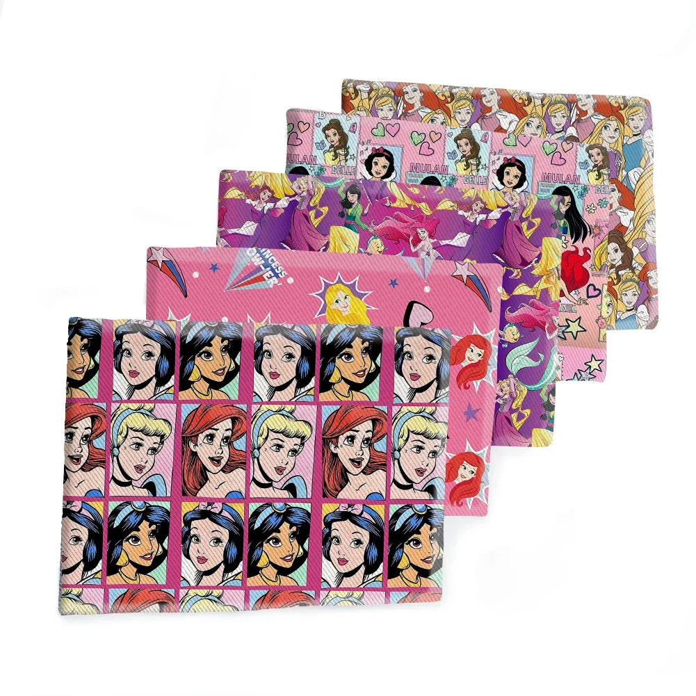 

50X145cm Mini Disney Printed Princess Villain Twill Fabric For Patchwork Quilting Fabrics