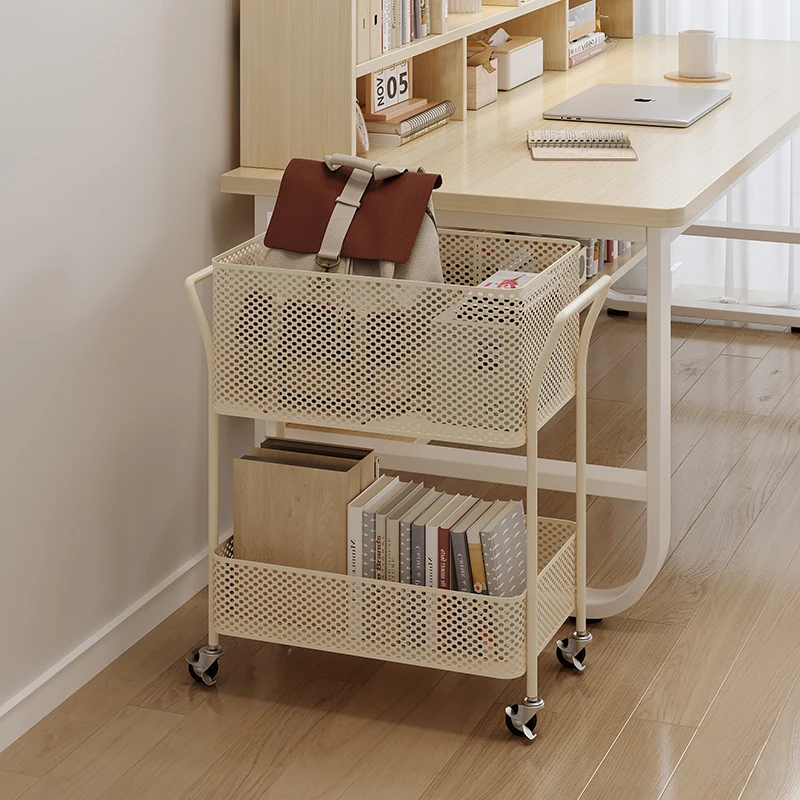 Bookshelf Organizer Mobile Backpack Storage Rack Multi-Functional Study Cart with Wheels Compact Display Stand for Easy Learning