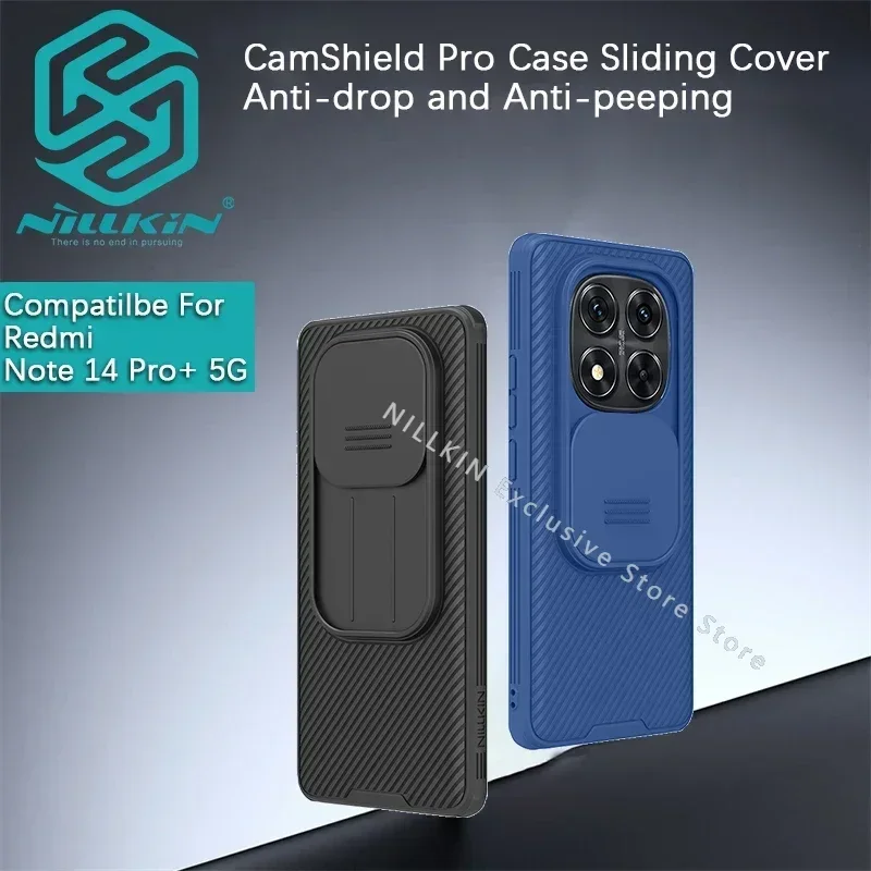 Nillkin-Coque de téléphone antichoc avec couvercle coulissant pour objectif, coque rigide, étui CamShield Pro, Redmi Note 14 Pro Plus, Note 14 Pro, 5G