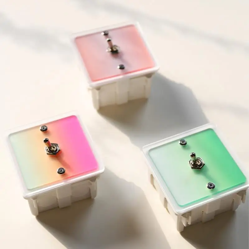 

Switch Multi-panel Acrylic Dopamine Color Retro Metal Creative Triple Open Single Double Control Dial