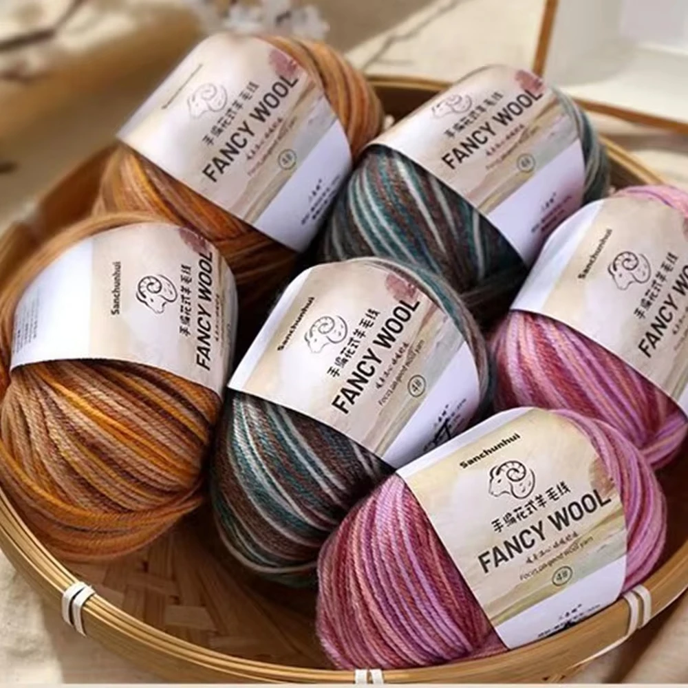 50g/Rolle Merinowolle Garn Babywolle für DIY handgestrickte Häkelschal Kleidung Garn Kleidung Hüte