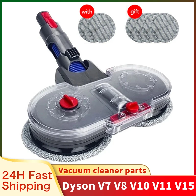 Electric Mop brush Head Attachment for Dyson V15 V11 V10 V8 V7 Vacuum Cleaner with Removable Water Tank Washable Mop cloth Pads