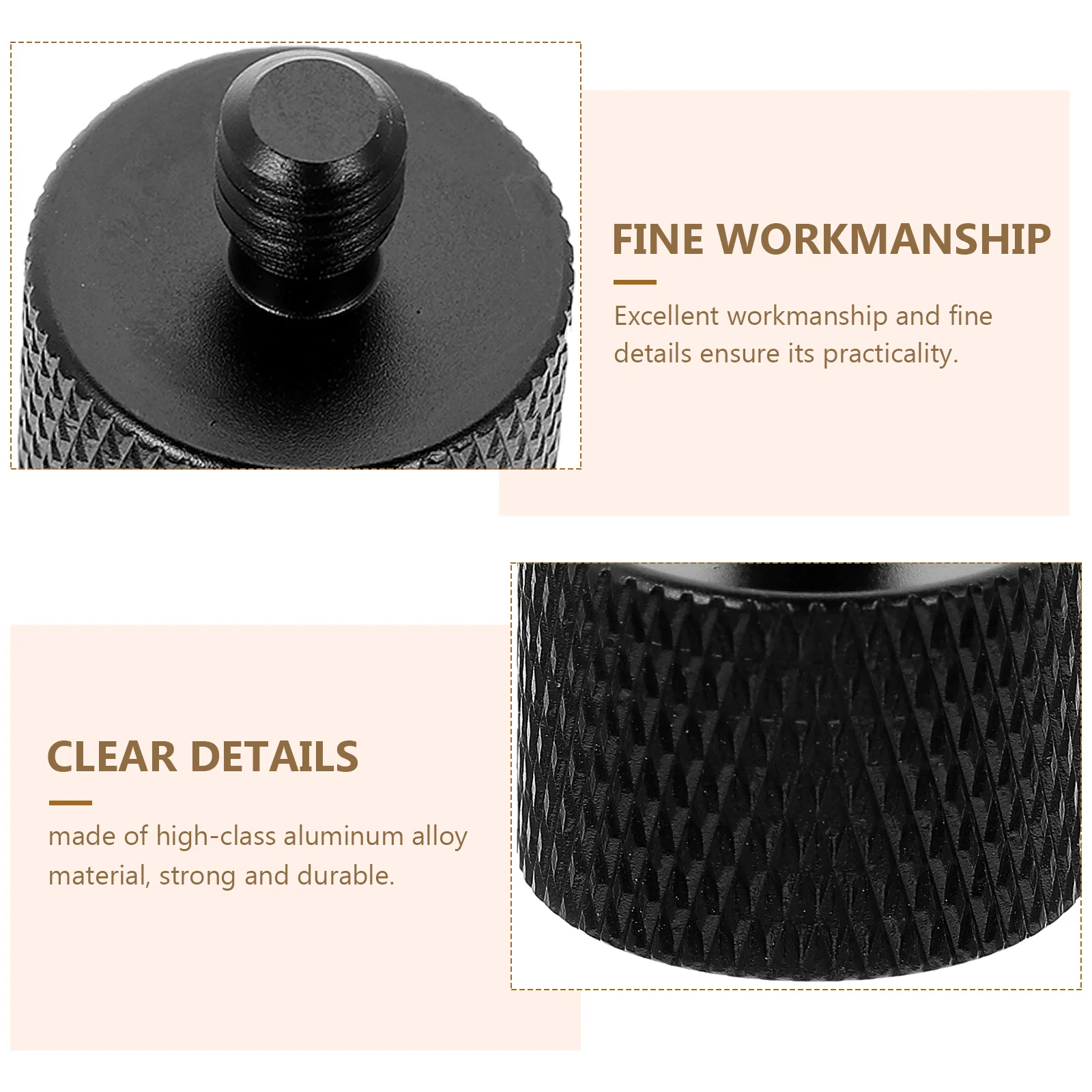 

3pcs Aluminum Alloy Screw Camera Microphone Male To Female Screw Adapter Thread Adapter Broadcast Equipment 5/8\
