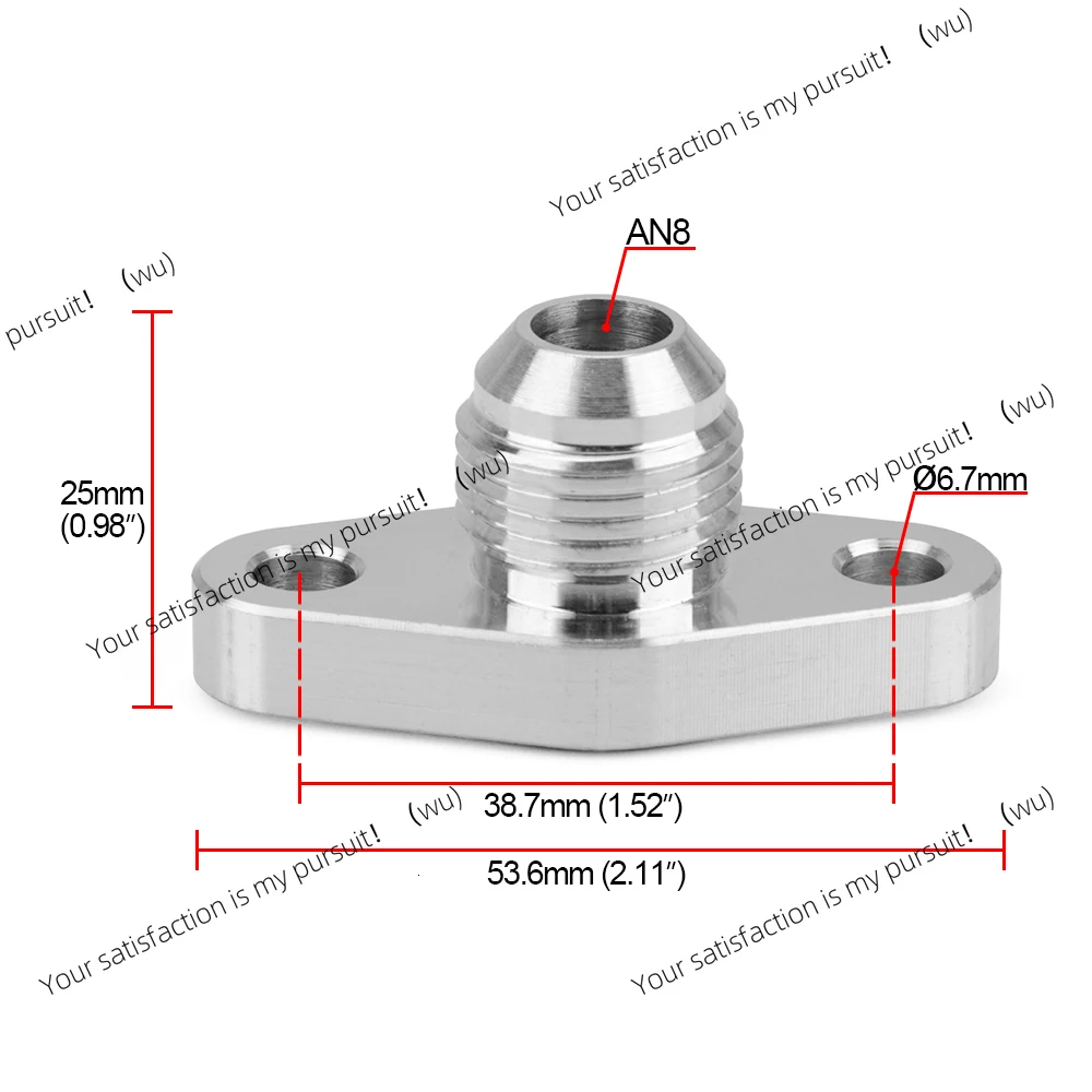 Universal 8AN Turbo Oil Return Drain Flange 38mm Bride Turbo AN8 for GT15 GT17 IHI RHF4 TD04 KKK K03 Garrett