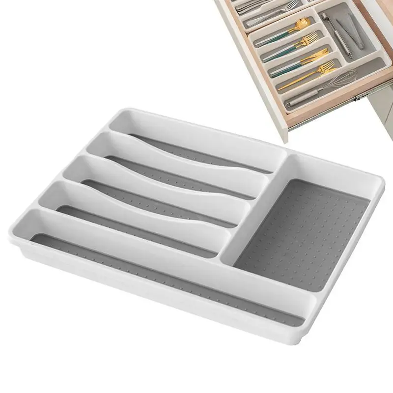 Flatware Storage Case Expandable Utensil Tray Cutlery Storage Holder Cutlery Organiser Multifunction Utensil Storage Container