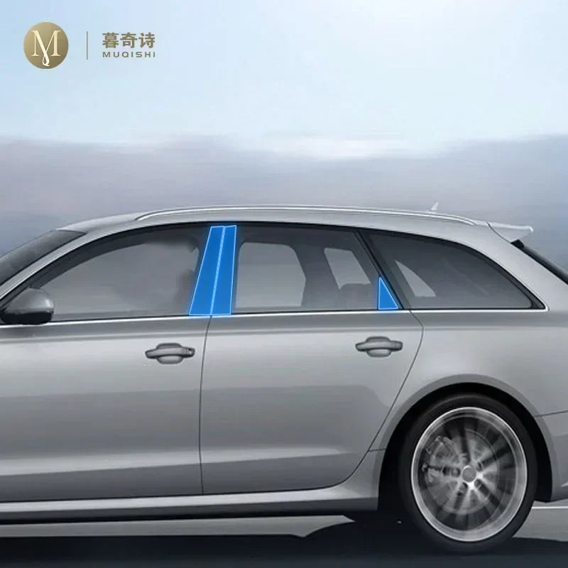 

Для Audi A6 C7 2012-2018Внешняя оконная стойка автомобиля, защитная пленка из ТПУ от царапин, ремонтная пленка против царапин, аксессуары PPF