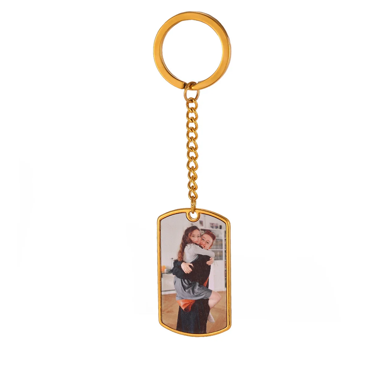 Customized Photo Print Keychain Heart Keepsake Gift