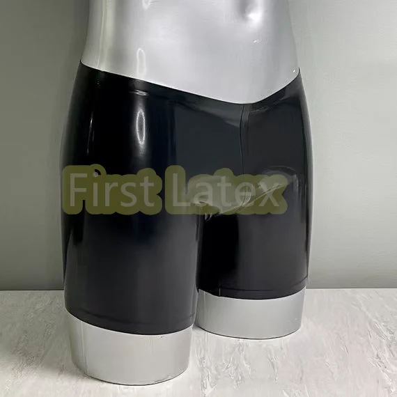 Handmade Natural Latex Men's Boxer Shorts Latex Backless Shorts Rubber Underpants Open Hips