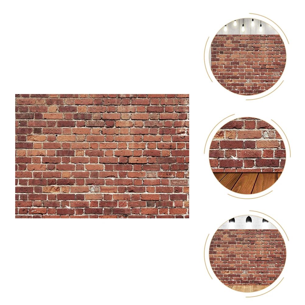 

Retro Red Brick Wall Background 3D Printed Polyester Backdrop For Photography Party Decor Large Size 120X80Inch Photo Studio