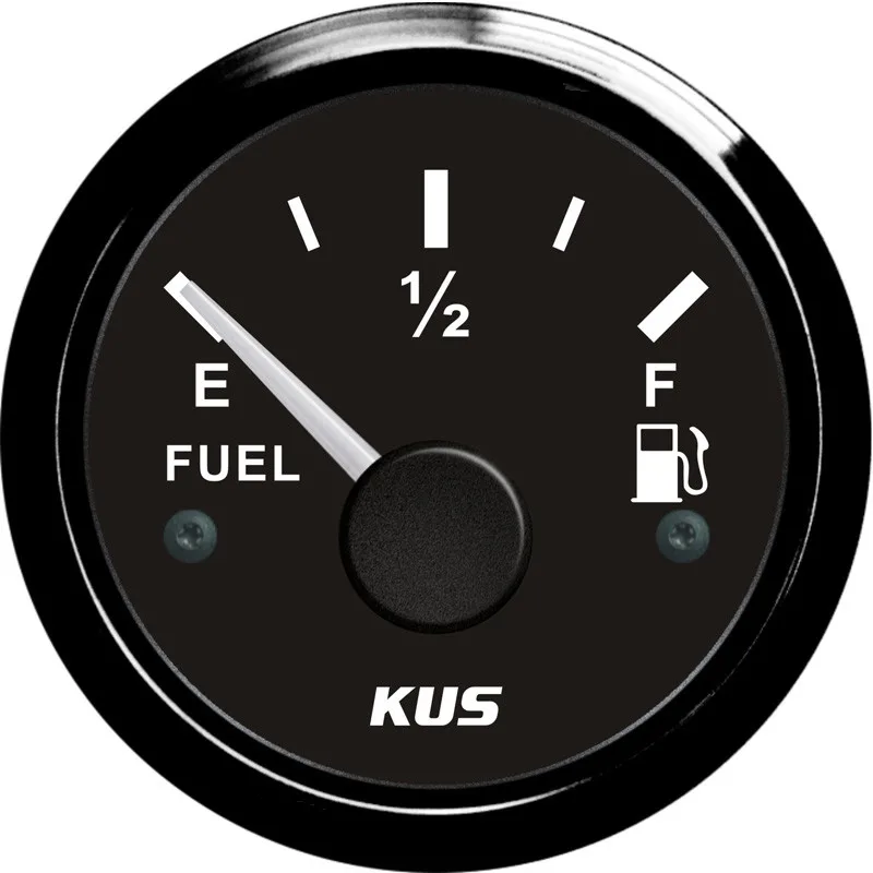 Kus 52mm Pointer Oil Level Gauges Modification 0-190ohm Fuel Level Meters 240-33ohm Waterproof Devices for Car Truck Yacht Boat