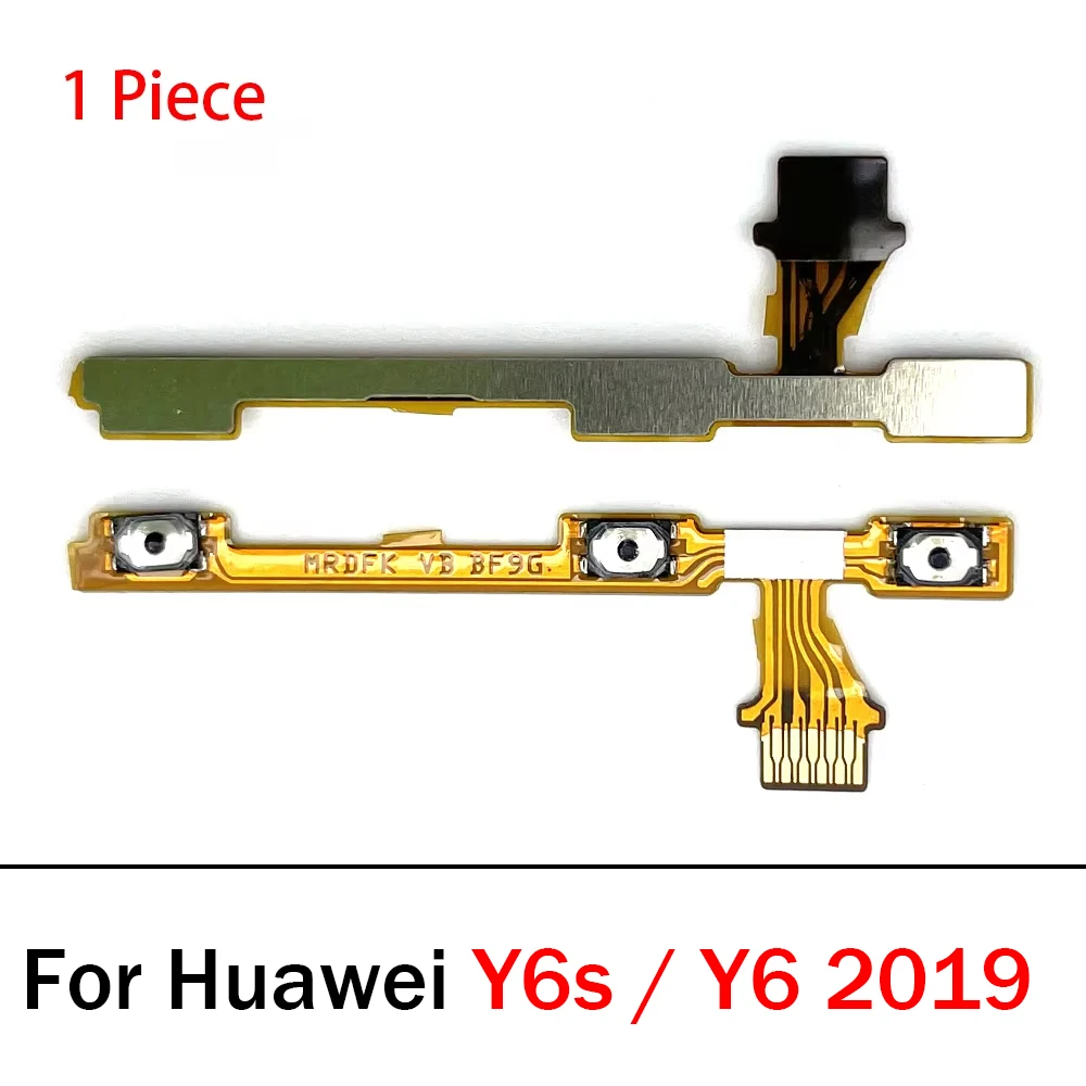 Botão liga/desliga, chave lateral, cabo flexível de volume para huawei y6 y7 y9 prime 2017 2018 2019 y6s y6p y7a y7p y8s y8p y9s y9a