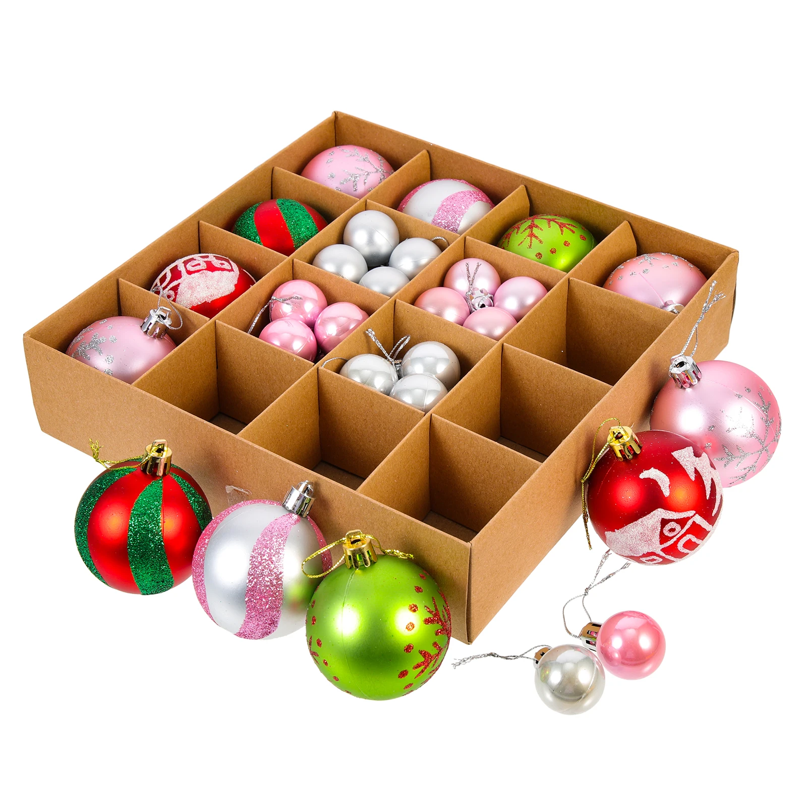 

44 Pcs Christmas Tree Decorations Ball Pendant Ornament Tiny Ornaments Wedding Holiday