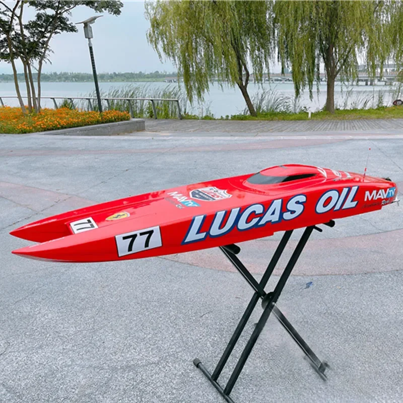 RC Lucas Catamaran Model High-speed Speedboat 185 Large Hull 230km/h Professional Racing Boat Finished Boat Model Toy Gift