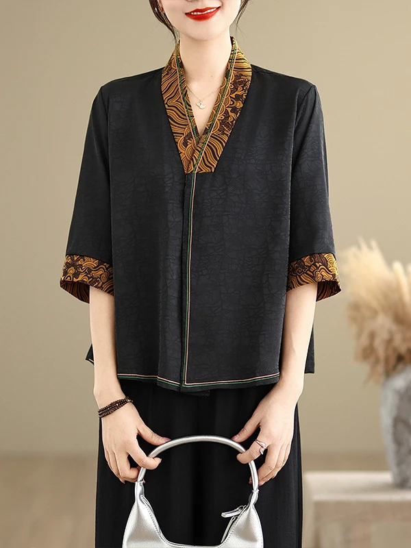 

Ele Summer вышитый irt плюс размер Xiangyun шелковый утягивающий китайский топ женская модная солнцезащитная одежда