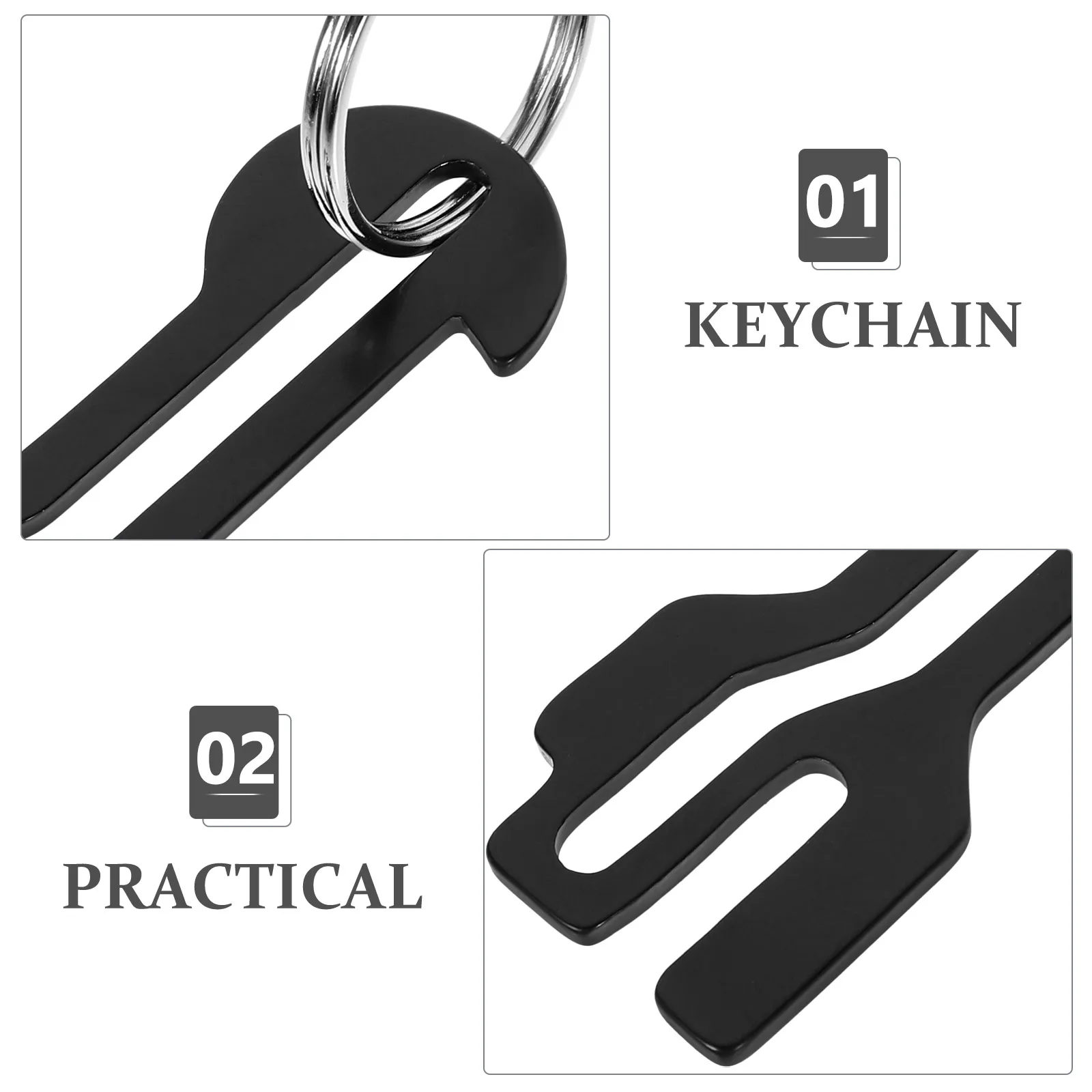 

4Pcs Shopping Cart Pendants Trolley Token Key Ring Stainless Steel Chain Black Remover Coin Holder Keychain Small Tokens