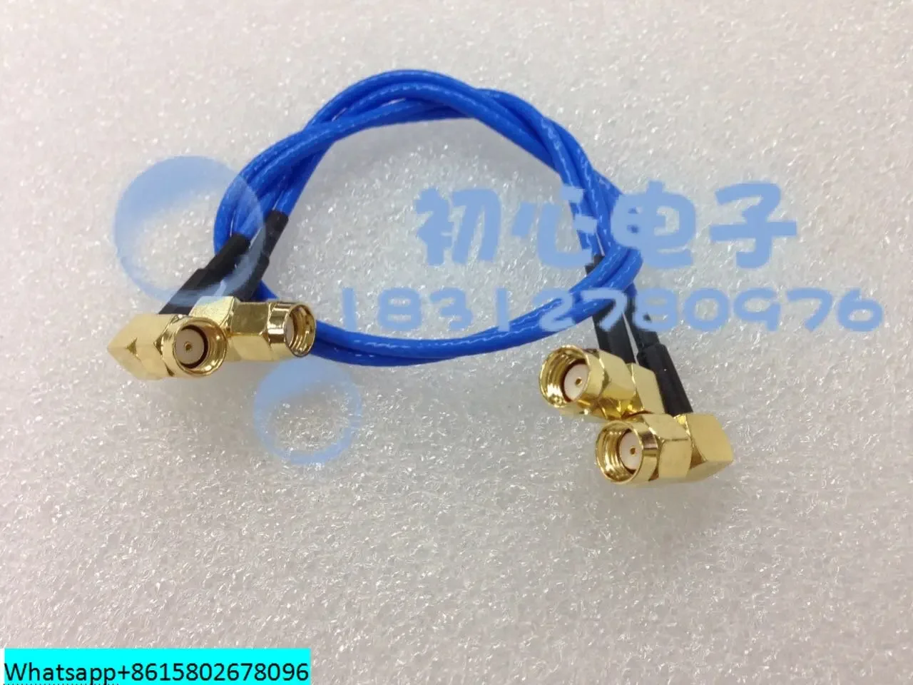 SMA-JWJW RP SMA double bend male double reverse RG316 blue line RF connection line 50-1.5 feeder